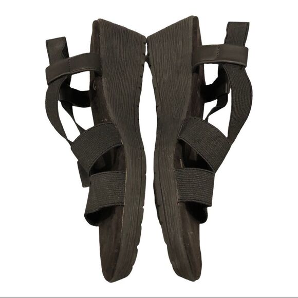 MOUNTAIN SOLE SANDALS, Kelly Black Sling Back Wedge Size 8 - Picture 3 of 8